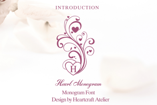 Heart Monogram Font